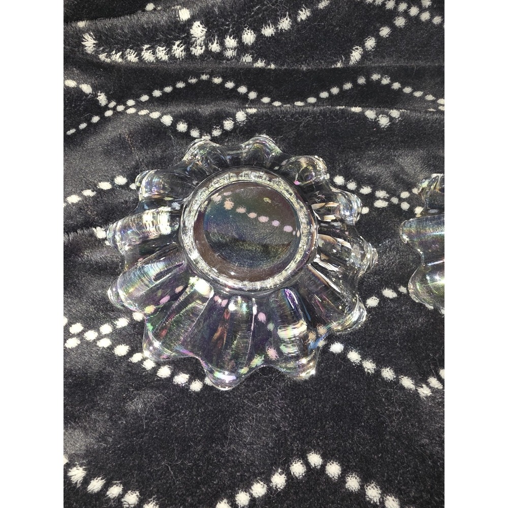 Vintage Federal Glass Company Iridescent Celestial 6" Bowls – Set of 2 - Picture 3 of 8